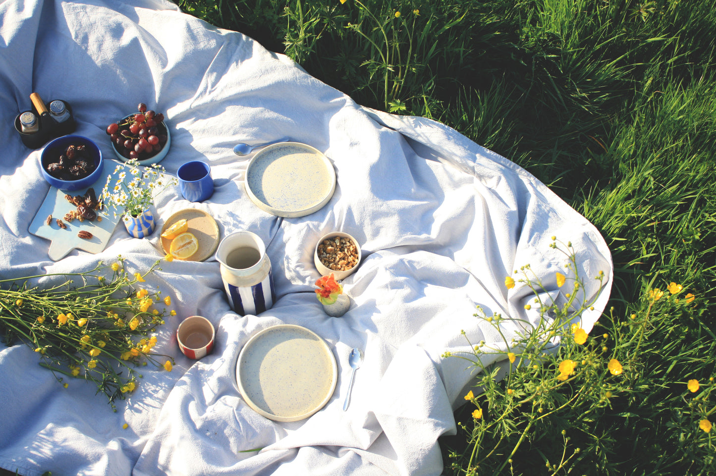 andrea frieling ceramics summer picknick plates jug bowl cup