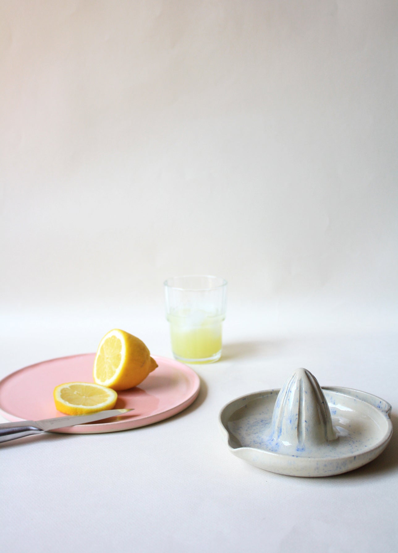 andrea frieling ceramics breakfast plate blush pink
