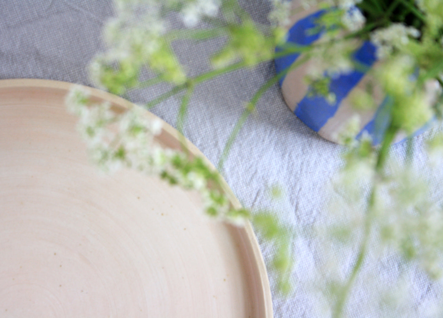 andrea frieling ceramics soft salmon pink plate