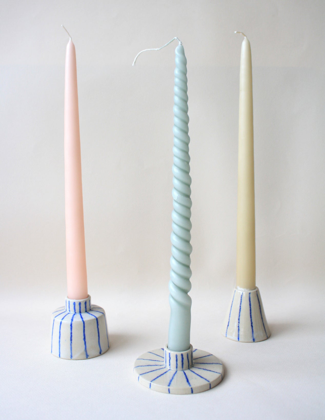 andrea frieling candlestick holder stripe