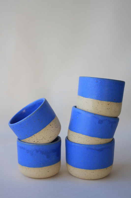 #16 set of 6 mini copas in azul